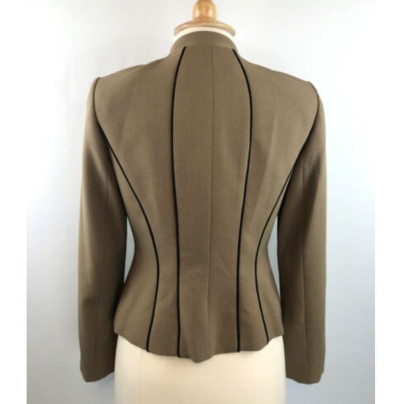 Jones Studio Sleek Chic Zip Blazer Jacket Sz 4P - Picture 2 of 9